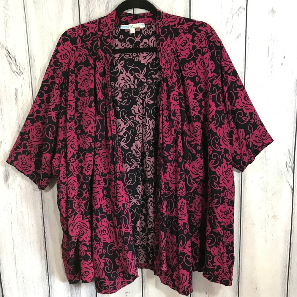 Cecilia Women's open Front Cardigan Tunic Large